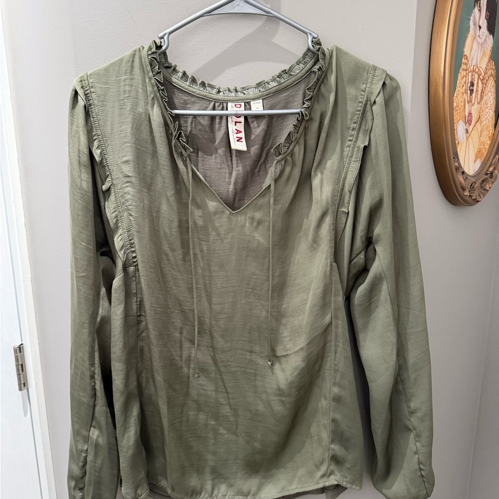 Anthropologie Dolan Olive Green Women's Top-XS